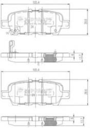 NIPPARTS Set placute frana, frana disc INFINITI Q50 (2013 - 2016) NIPPARTS N3611051