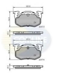 COMLINE Set placute frana, frana disc PEUGEOT 306 (7B, N3, N5) (1993 - 2003) COMLINE CBP0522