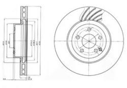 DELPHI Disc frana MERCEDES E-CLASS T-Model (S211) (2003 - 2009) DELPHI BG3877