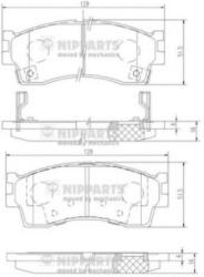 NIPPARTS Set placute frana, frana disc KIA CERATO limuzina (2001 - 2004) NIPPARTS J3600308