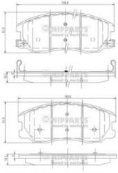 NIPPARTS Set placute frana, frana disc OPEL ANTARA (2006 - 2016) NIPPARTS J3600913