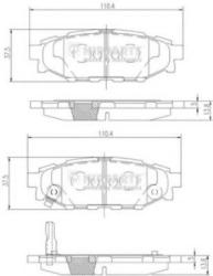 NIPPARTS Set placute frana, frana disc SUBARU OUTBACK (BL, BP) (2003 - 2009) NIPPARTS N3617004