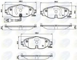 COMLINE Set placute frana, frana disc SEAT LEON (5F1) (2012 - 2016) COMLINE CBP12158