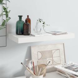 vidaXL Raft de perete suspendat, alb extralucios, 50x23x3, 8 cm, MDF (323745) Raft