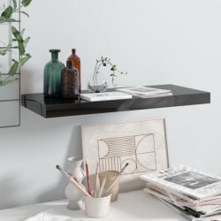 vidaXL Raft perete suspendat, negru extralucios, 60x23, 5x3, 8 cm, MDF (323769) Raft