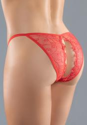 Allure Crotchless Enchanted Belle Panty Red - superlove