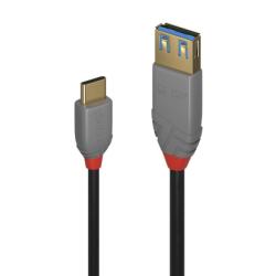 Lindy Adaptor USB 3.1-C la USB-A T-M 0.15m Anthra Line, Lindy L36895 (L36895)