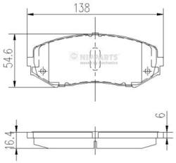 NIPPARTS set placute frana, frana disc NIPPARTS J3608029 - automobilus