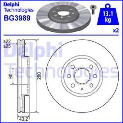 DELPHI Disc frana DELPHI BG3989 (BG3989) - automobilus