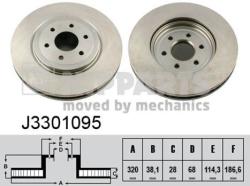 NIPPARTS Disc frana NIPPARTS J3301095 - automobilus