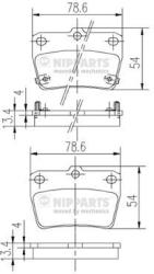 NIPPARTS set placute frana, frana disc NIPPARTS J3612020 - automobilus