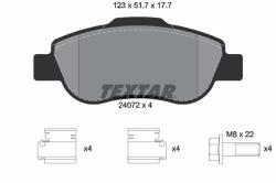 TEXTAR set placute frana, frana disc TEXTAR Q+ 2407201 (2407201) - automobilus - 156,01 RON