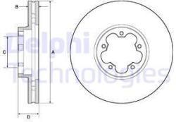 DELPHI Disc frana DELPHI BG9142C (BG9142C) - automobilus
