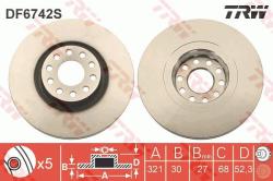 TRW Disc frana TRW SINGLE DF6742S (DF6742S)
