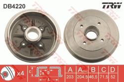 TRW Tambur frana TRW DB4220 (DB4220) - automobilus