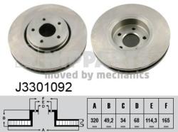 NIPPARTS Disc frana NIPPARTS J3301092 - automobilus