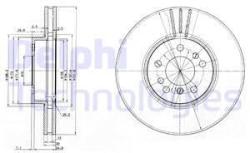 DELPHI Disc frana DELPHI BG3628 (BG3628) - automobilus