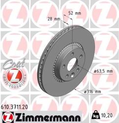 ZIMMERMANN Disc frana ZIMMERMANN COAT Z 610.3711. 20 (610.3711.20)