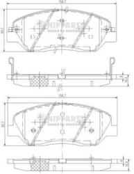 NIPPARTS set placute frana, frana disc NIPPARTS N3605051 (N3605051)