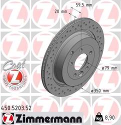 ZIMMERMANN Disc frana ZIMMERMANN 450.5203. 52 - automobilus