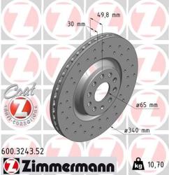 ZIMMERMANN Disc frana ZIMMERMANN SPORT Z 600.3243. 52 (600.3243.52)