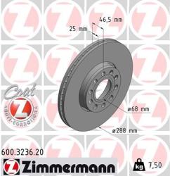 ZIMMERMANN Disc frana ZIMMERMANN COAT Z 600.3236. 20 (600.3236.20)