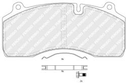 FERODO set placute frana, frana disc FERODO FCV1815B - automobilus