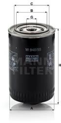 Mann-filter Filtru ulei MANN-FILTER W 940/55 (W 940/55) - automobilus