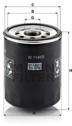 Mann-filter Filtru ulei MANN-FILTER W 1140/5 (W 1140/5) - automobilus