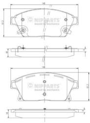 NIPPARTS set placute frana, frana disc NIPPARTS N3600915