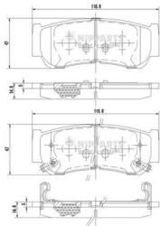 NIPPARTS set placute frana, frana disc NIPPARTS J3610517 (J3610517)