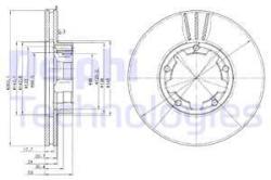 DELPHI Disc frana DELPHI BG3245 (BG3245) - automobilus