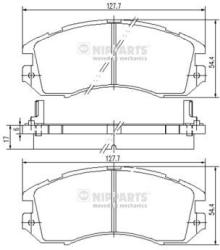 NIPPARTS set placute frana, frana disc NIPPARTS J3607005 - automobilus