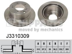 NIPPARTS Disc frana NIPPARTS J3310309 - automobilus