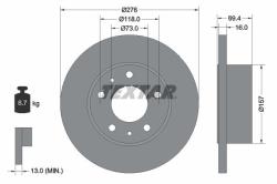 TEXTAR Disc frana TEXTAR 93104700 (93104700)