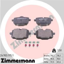 ZIMMERMANN set placute frana, frana disc ZIMMERMANN 24703.175. 1 (24703.175.1)
