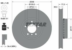 TEXTAR Disc frana TEXTAR PRO+ 92182425 (92182425)
