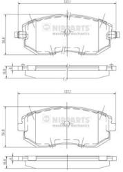 NIPPARTS set placute frana, frana disc NIPPARTS J3607015 - automobilus