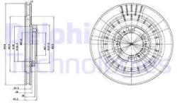 DELPHI Disc frana DELPHI BG3847 (BG3847) - automobilus
