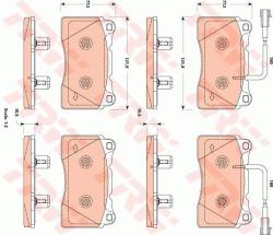 TRW set placute frana, frana disc TRW GDB1888 (GDB1888) - automobilus