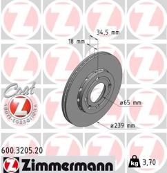 ZIMMERMANN Disc frana ZIMMERMANN COAT Z 600.3205. 20 (600.3205.20)