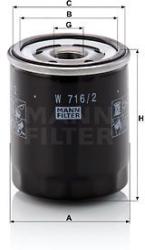 Mann-filter Filtru ulei MANN-FILTER W 716/2 (W 716/2) - automobilus