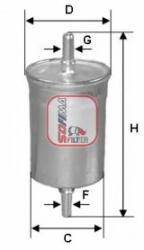 SOFIMA filtru combustibil SOFIMA S 1843 B (S 1843 B) - automobilus