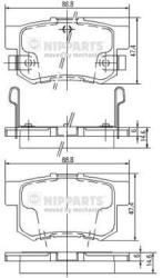 NIPPARTS set placute frana, frana disc NIPPARTS J3614008