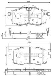 NIPPARTS set placute frana, frana disc NIPPARTS J3600542 - automobilus