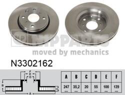 NIPPARTS Disc frana NIPPARTS N3302162 (N3302162)