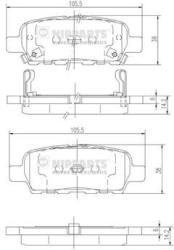 NIPPARTS set placute frana, frana disc NIPPARTS J3611044 - automobilus