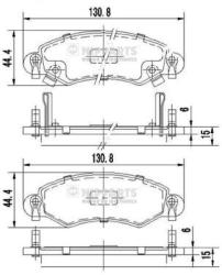 NIPPARTS set placute frana, frana disc NIPPARTS J3608025 - automobilus