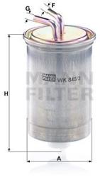 Mann-filter filtru combustibil MANN-FILTER WK 845/3 (WK 845/3) - automobilus