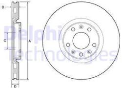 DELPHI Disc frana DELPHI BG4457 (BG4457) - automobilus